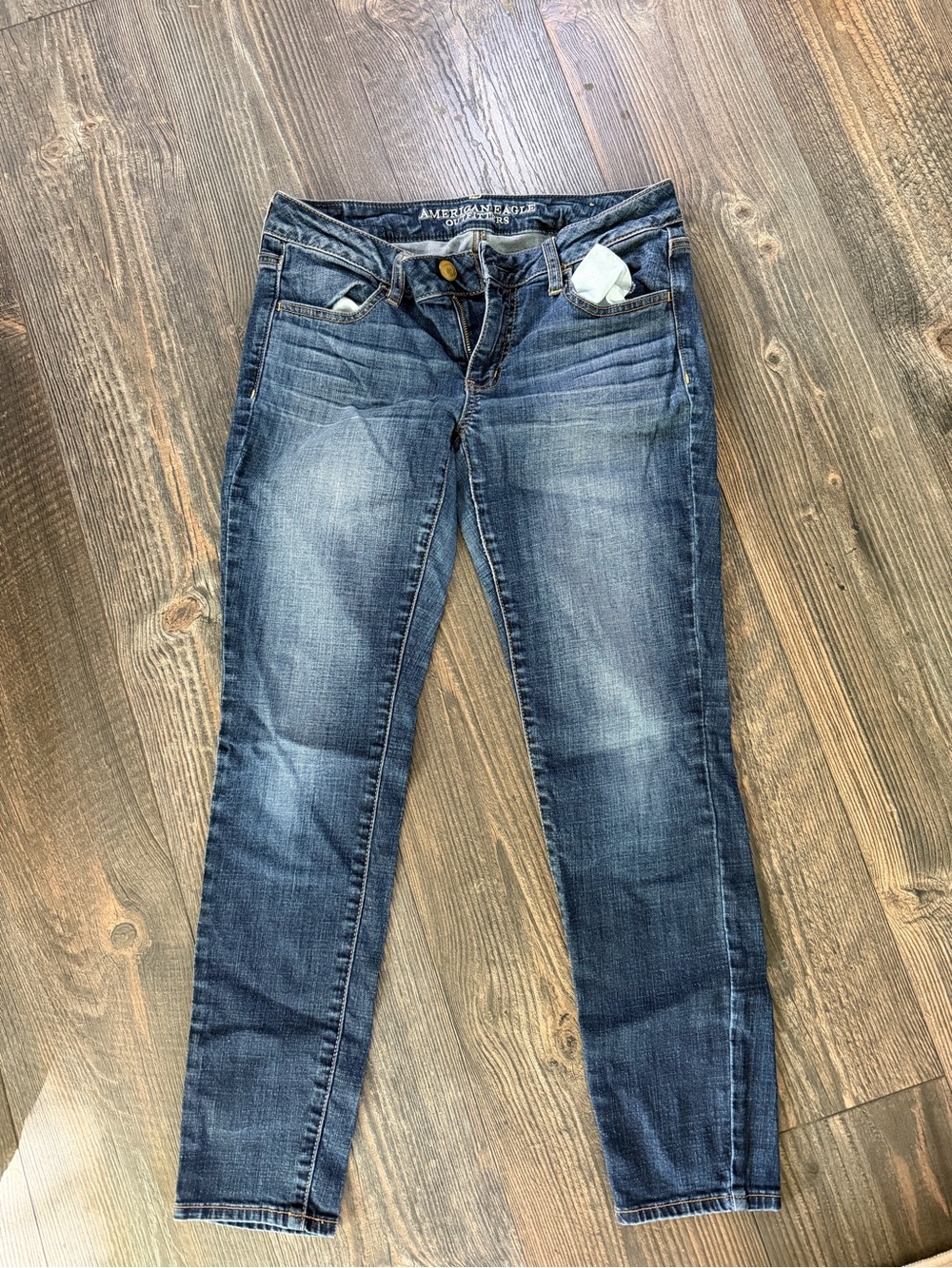 American Eagle Outfitters Women's Dark Blue Skinny Jeans